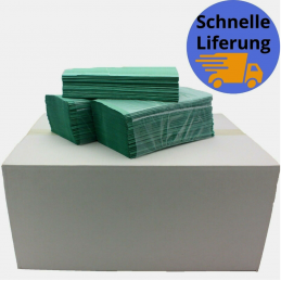 Papierhandtücher Handtuchpapier Falthandtüche Einmalhandtüche Papier ZZ Grün
