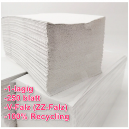 Papierhandtücher Handtuchpapier Falthandtücher V-Falz weiss